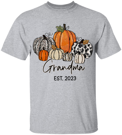 Pumpkin Grandma Est Year And Kids CTH01