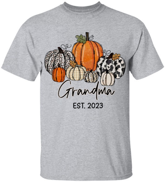 Pumpkin Grandma Est Year And Kids CTH01