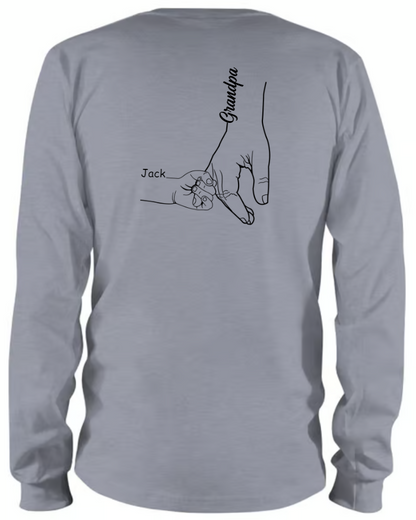 Personalized Grandpa Hand With Grandkids Father's Day 2024