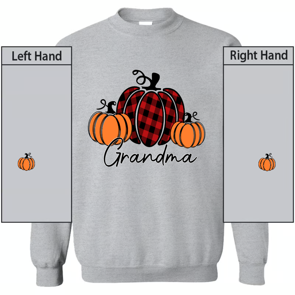 Fall Pumpkin Grandma Est Year And Kids CTH01 Sweatshirt