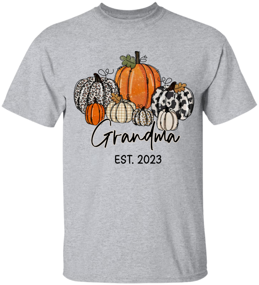 Pumpkin Grandma Est Year And Kids CTH01