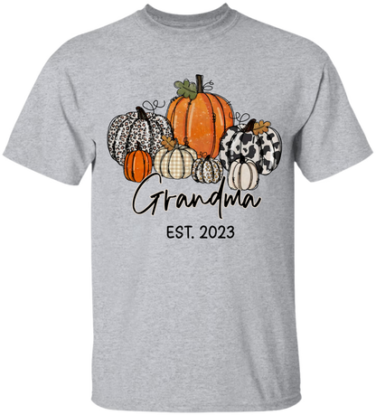 Pumpkin Grandma Est Year And Kids CTH01
