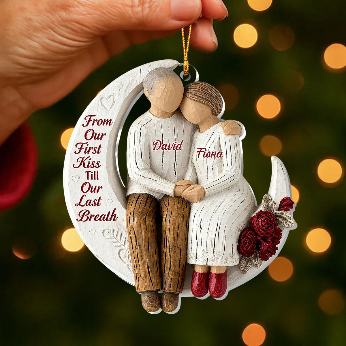 Till Our Last Breath – Personalized 2-Layer Acrylic Ornament, Romantic Christmas Gift for Couples, Anniversary Keepsake Decoration Ornament