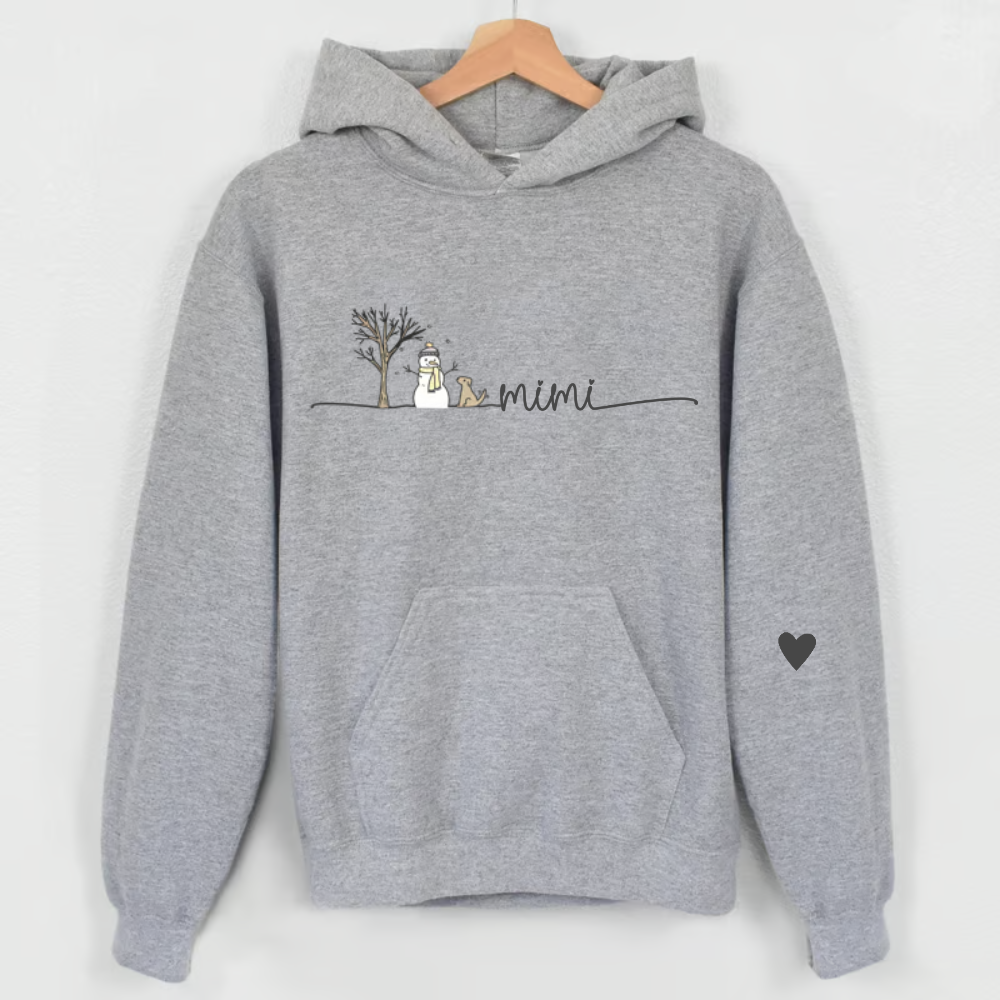 Mimi Christmas Snowman And Grandkids Hoodie