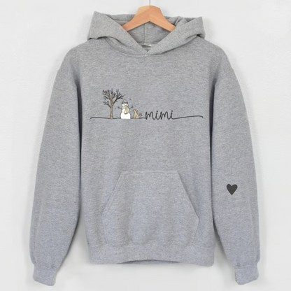 Mimi Christmas Snowman And Grandkids Hoodie