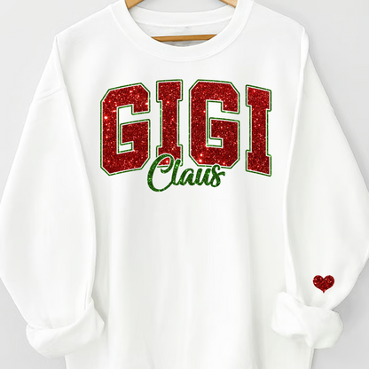 Custom Gigi Claus Christmas And Kids Sweatshirt