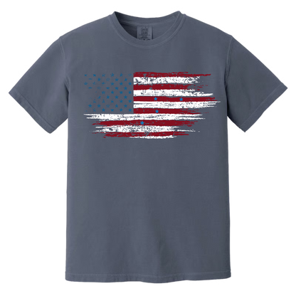 Comfort Colors® Father Day Shirt, Papa Ands Grandkids Flag American