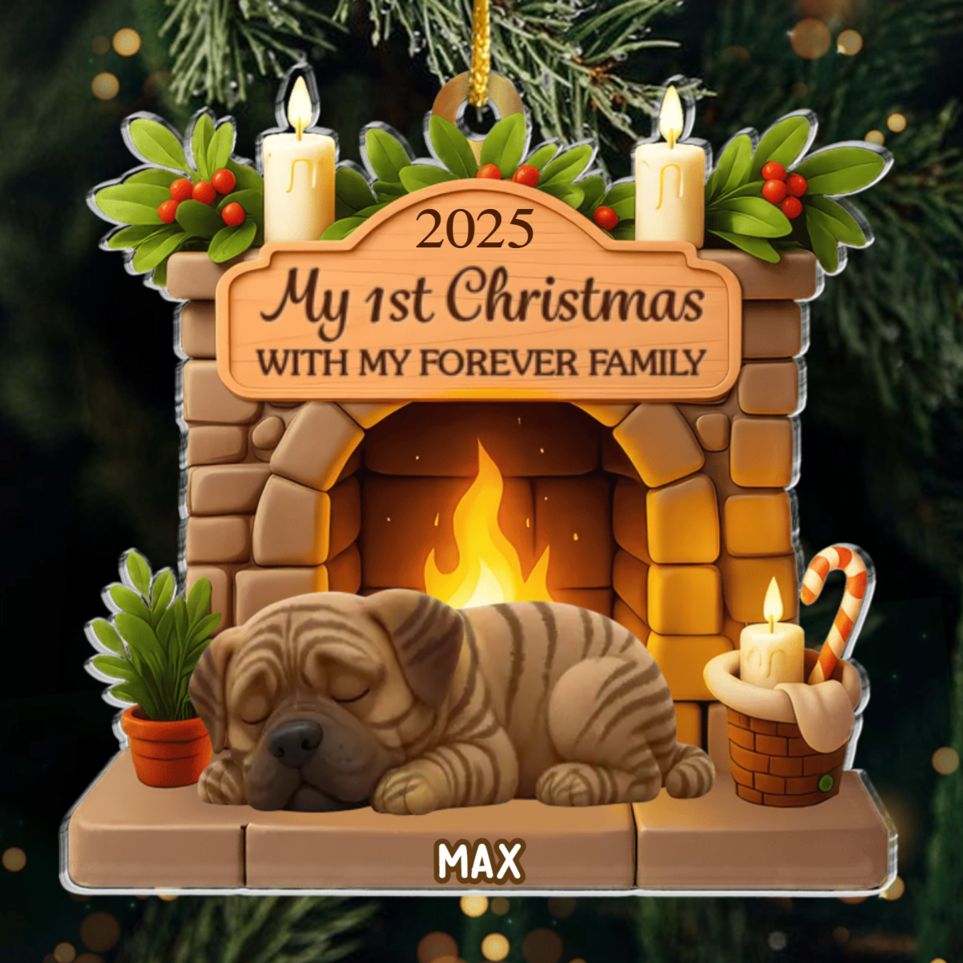 Custom Boerboel Acrylic Ornament, Custom Pet Design, Unique Christmas Gift for Dog Moms, Dads & Animal Lovers Ornament