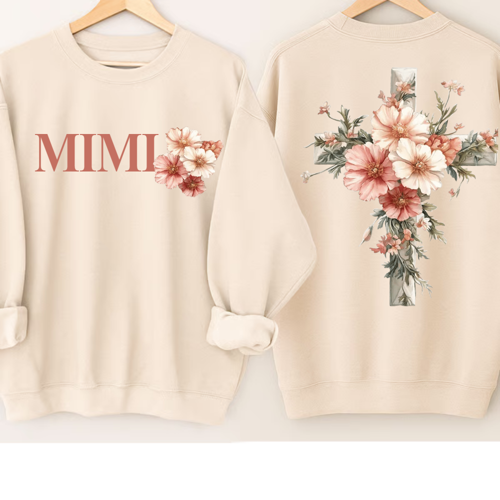 Personalized Nana and Grandkids Floral