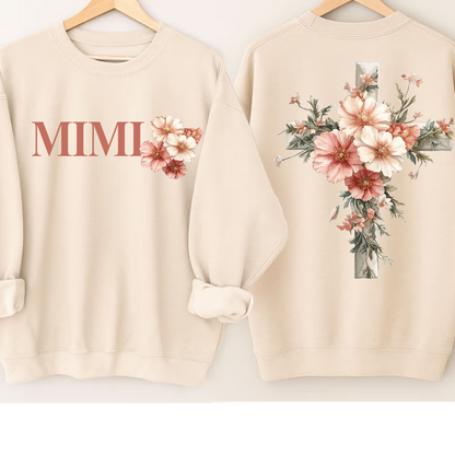 Personalized Nana and Grandkids Floral