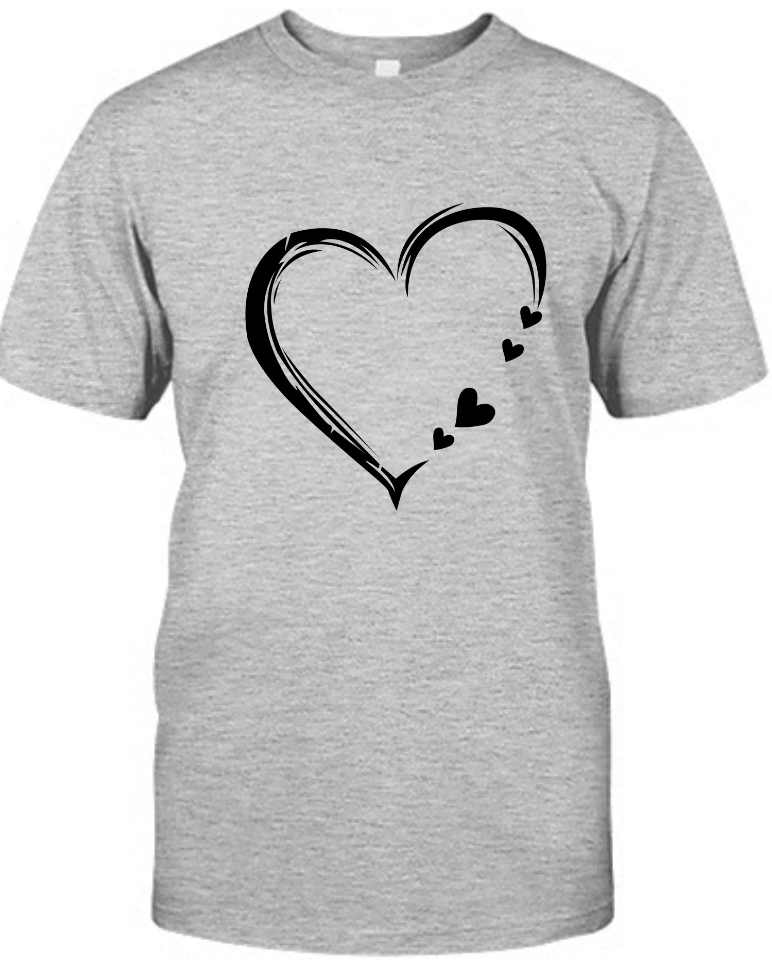 Personalized Grandma Hearts Sunflower T-Shirt
