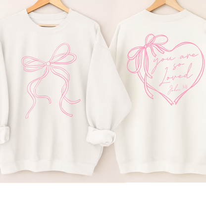 Coquette Bow Custom Gigi - You Are So Loved Jesus Valentine