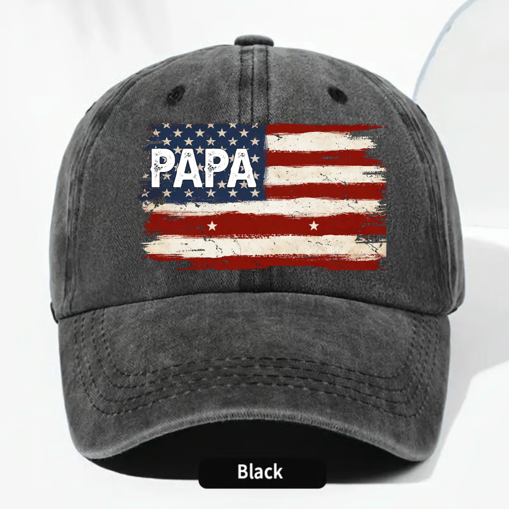 Personalized Papa Ands Grandkids Flag American