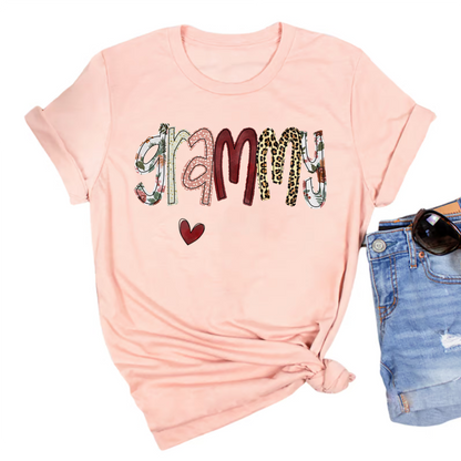 Custom Grammy Mom Heart Kids Classic Canvas