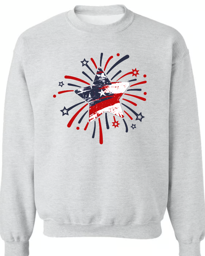 Mom and Kids Firework American Flag CTH01