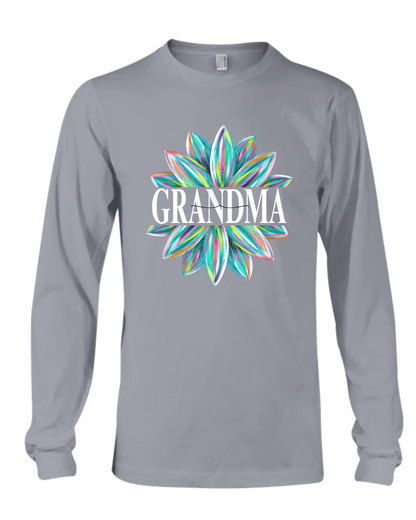 Custom Grandma Flower Color With Grandkids Mother's Day TH