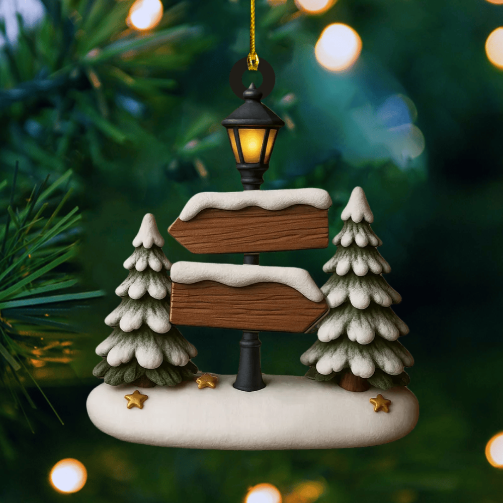 Custom Family Ornament 2025 – Personalized Christmas Tree Decoration with Family Name & Individual Names Ornament