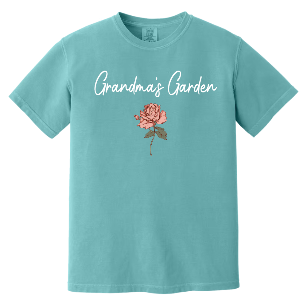 Grandma’s Garden T-Shirt – Personalized Flower Shirt with Grandkids' Names