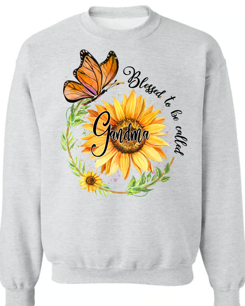 Blessed To Be Called Grandma Sunflower Butterfly