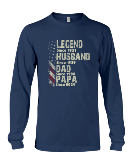 Legend Husband Dad Papa Since Father's Day Shirt