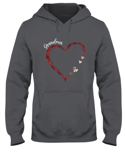 Grandma and Grandkids Hearts Personalized