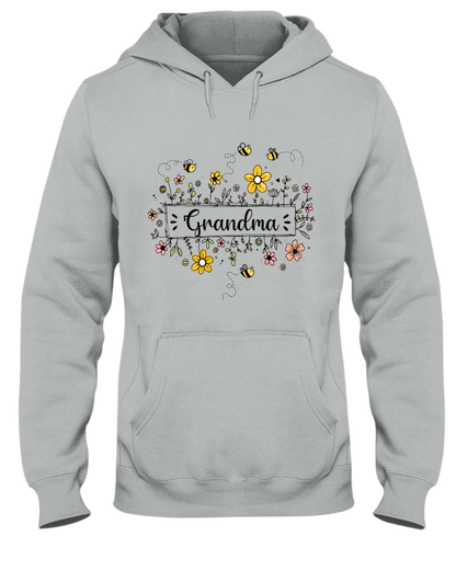 Personalized Grandma Flower Bee And Grandkids Custom Names