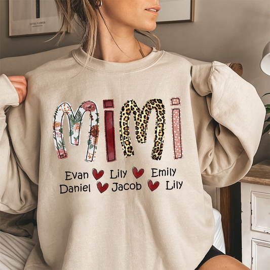 Custom Mimi Mom Heart Kids Chrismtas