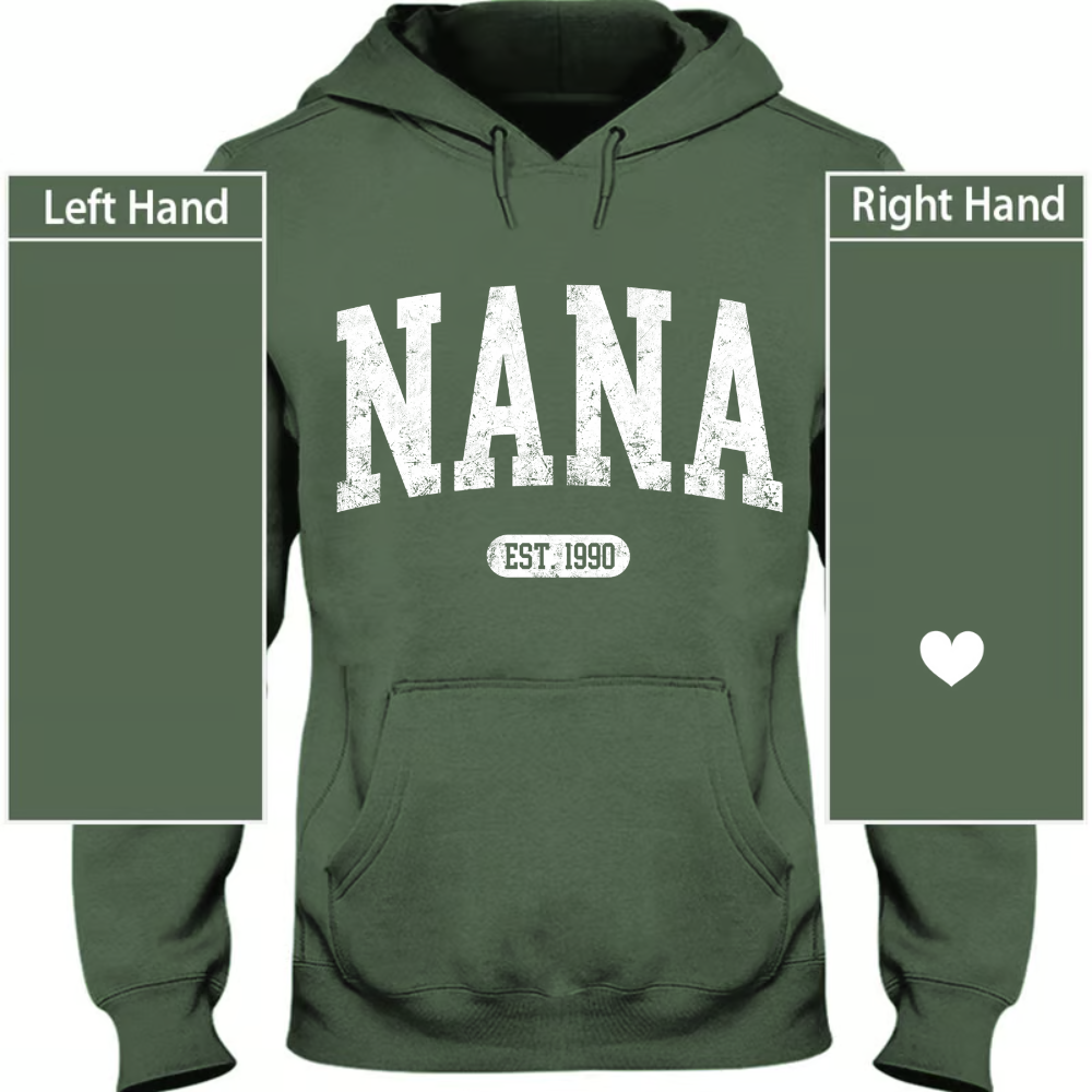Personalize Mom Nana, Mimi, Grandma Gift Custom Name Kids CTH01 Hoodie