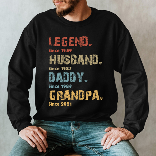 Personalized Legend Husband Daddy Grandpa  Sweatshirt