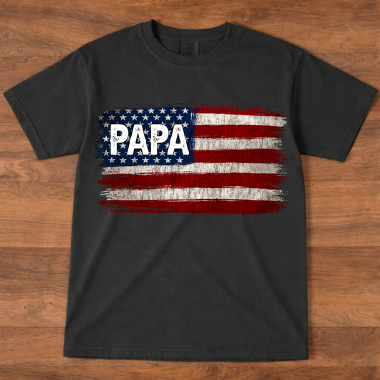 Personalized Papa and Grandkids Patriotic USA 250th Anniversary, Fathers Day Birthday Gift