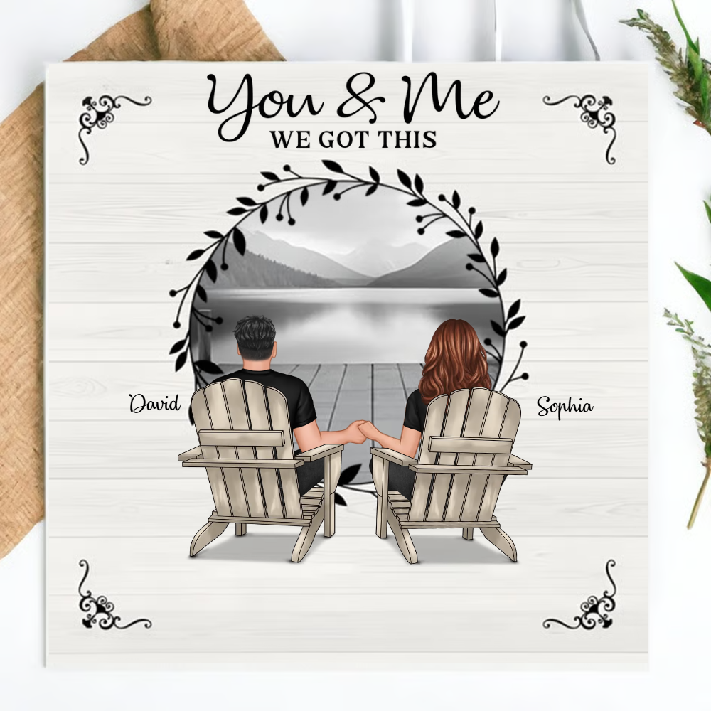 You & Me We Got This Personalized Couple Napkin – Romantic Gift for Anniversary or Wedding Napkinds