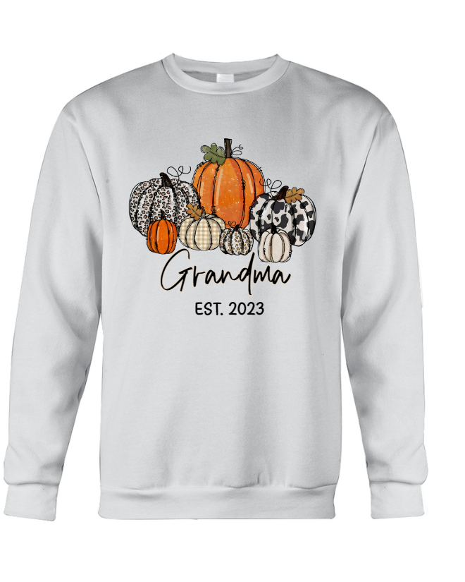 Pumpkin Grandma Est Year And Kids CTH01