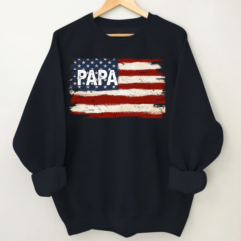 Personalized Papa Holiday Flag with Grandkids – Unique Christmas Gift for Papa, Custom Family Name Flag