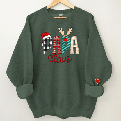 Personalize Merry Christmas Dad Claus, Gift Custom Name Kids Sweatshirt  Sweatshirt