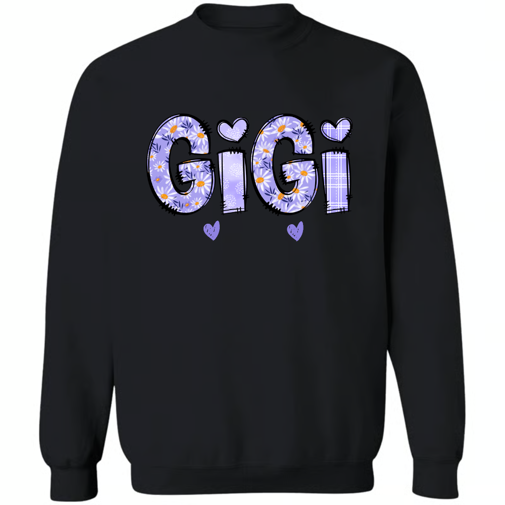 Custom Gigi Purple Daisy With Grandkids Mother's Day Shirt
