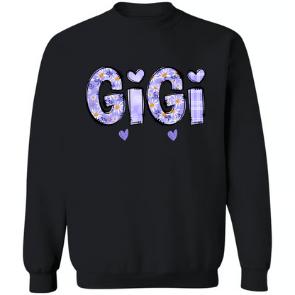 Custom Gigi Purple Daisy With Grandkids Mother's Day Shirt