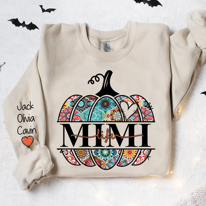 Personalized Pumpkin Mimi Life With Grandkids Fall 2024 Sweatshirt