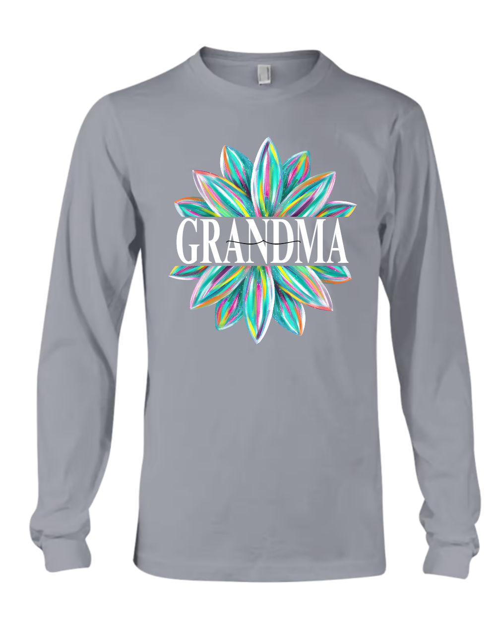 Custom Grandma Flower Color With Grandkids Mother's Day TH
