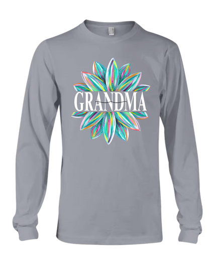 Custom Grandma Flower Color With Grandkids Mother's Day TH
