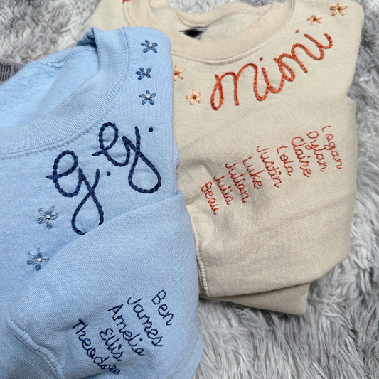 Custom Hand Embroidered Stitched CTH01 Sweatshirt