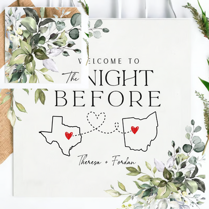 Personalized The Night Before Rehearsal Dinner Napkins Wedding Napkinds