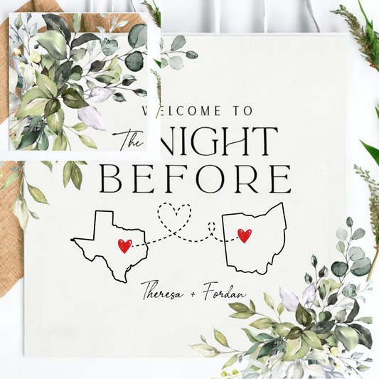 Personalized The Night Before Rehearsal Dinner Napkins Wedding Napkinds