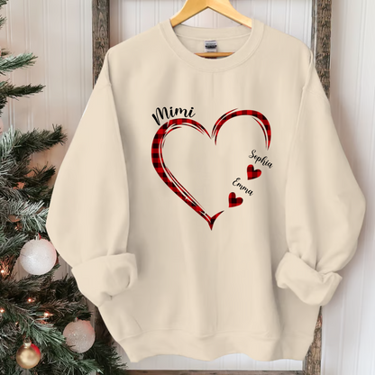 Mimi and Grandkids Hearts, Gift For Mimi christmas Sweatshirt