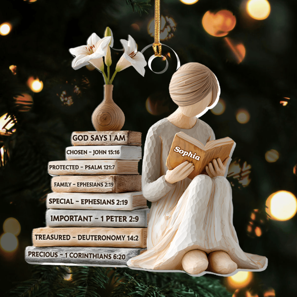 Personalized God Says I Am Ornament 2025, Custom Acrylic Decoration, Inspirational Christian Christmas Gift For Family And Friends Ornament