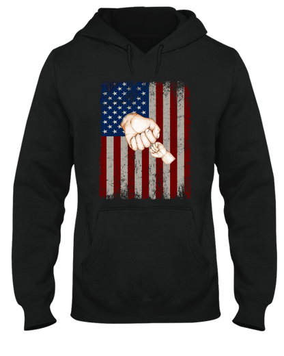 Personalize Papa Hand And Grandkids Christmas Hoodie