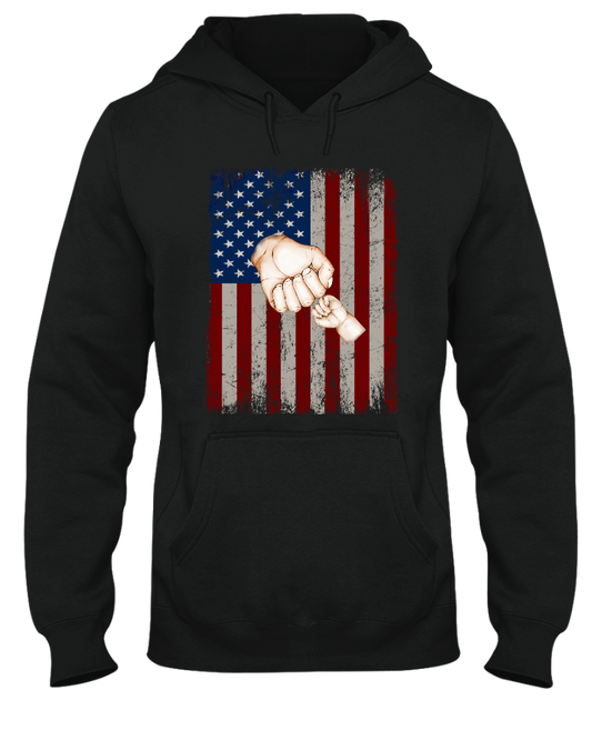 Personalize Papa Hand And Grandkids Christmas Hoodie