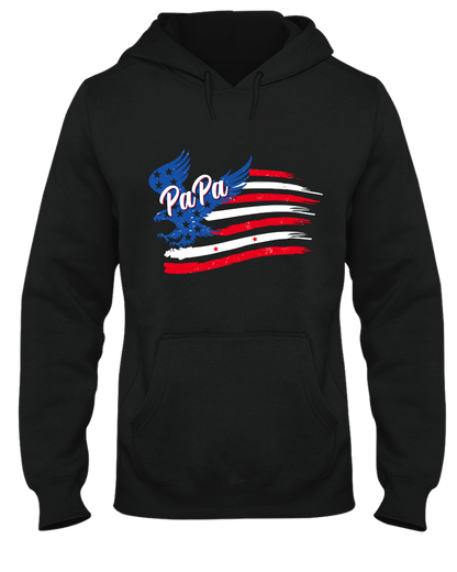 Personalized Papa Shirt, Custom Papa with Grandkids Names 4th Of July T-Shirt, Father's Day Independence Day Shirt