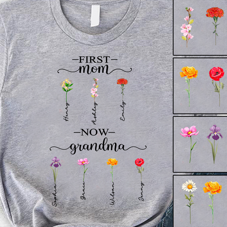 First Mom Now Grandma Flower And Grandkids
