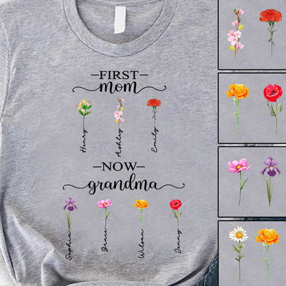 First Mom Now Grandma Flower And Grandkids
