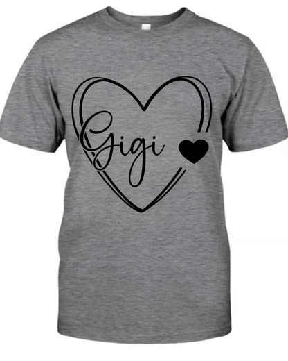 Personalized Gigi Grandma Nana With Kids Heart CTH01